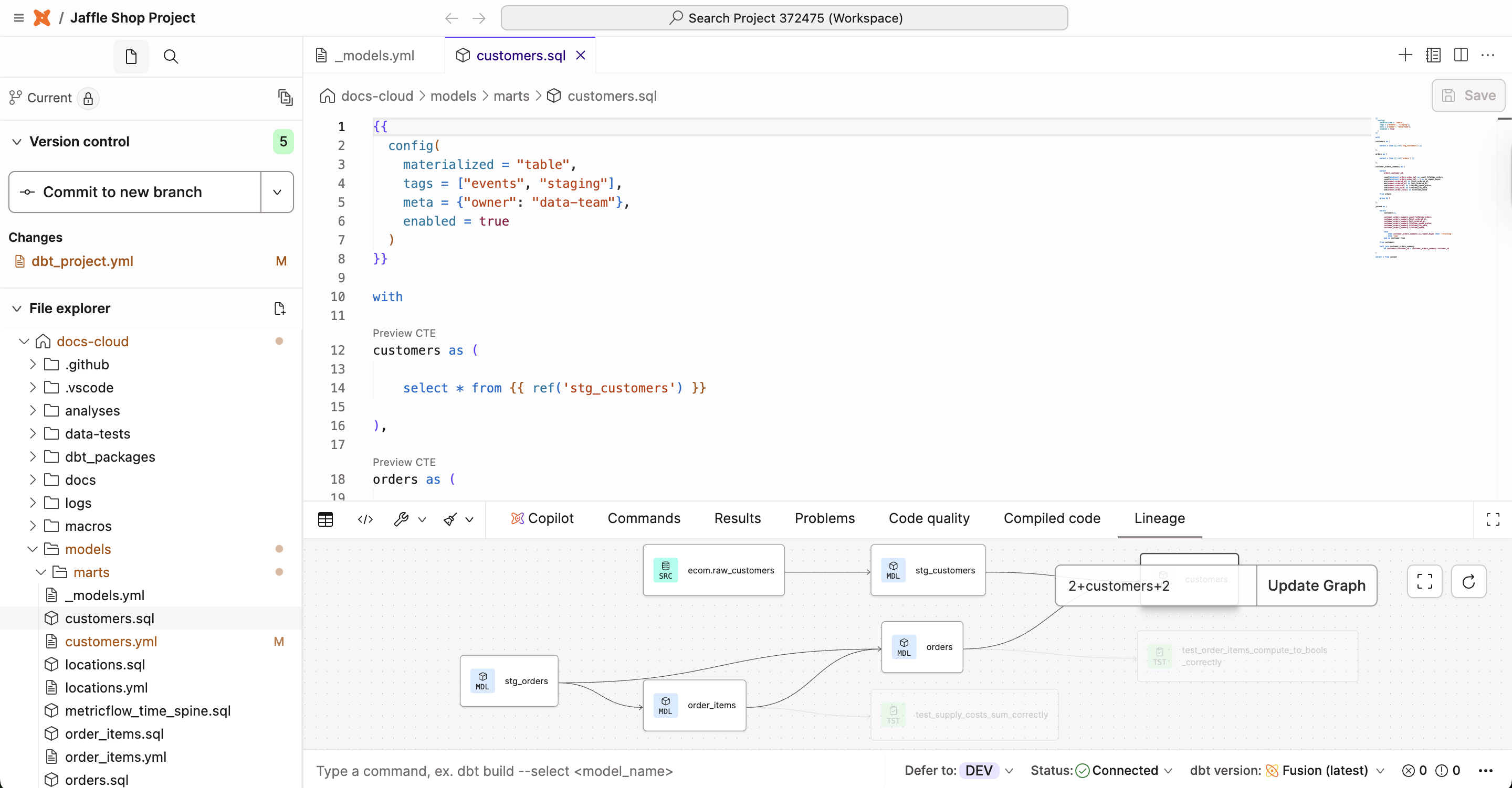 The Studio IDE includes version control, files/folders, an editor, a command/console, and more. The Studio IDE includes version control, files/folders, an editor, a command/console, and more.